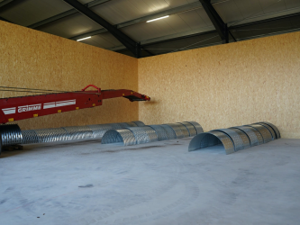 Halbrunde Blechkanäle