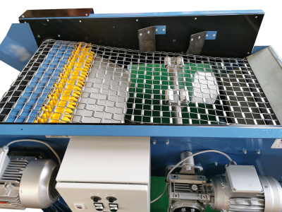 Ansicht von oben auf Netzkettensortier NKS